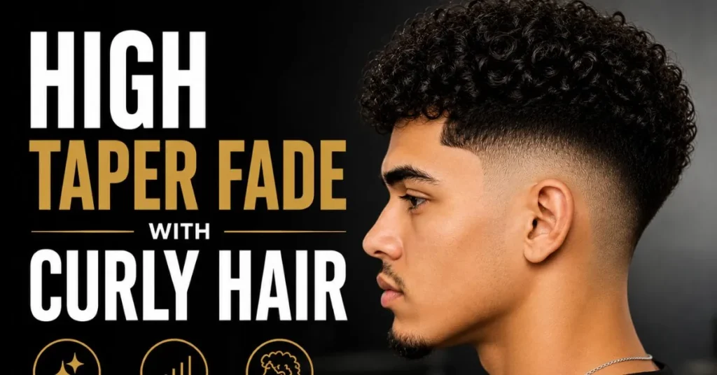 High Taper Fade with Curly Hair