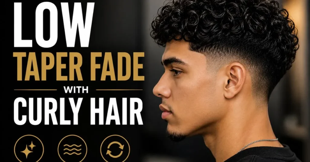 Low Taper Fade with Curly Hair
