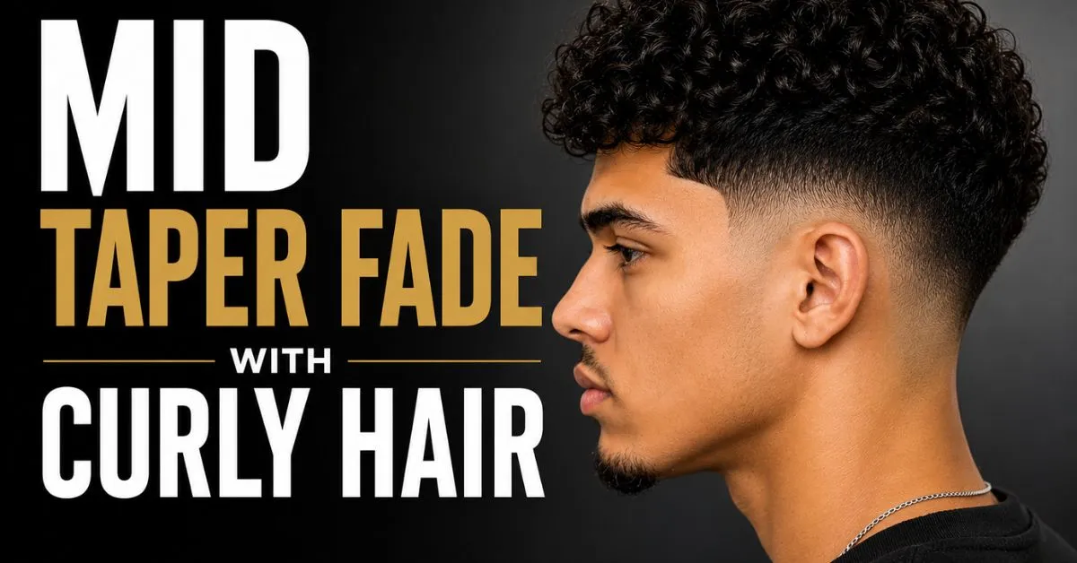Mid Taper Fade with Curly Hair