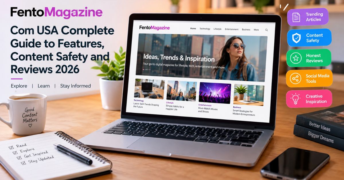 FentoMagazine.com USA guide covering website features, content safety, social media tools, and reader reviews in 2026.